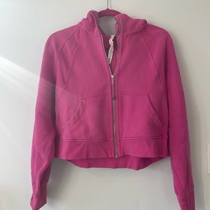 Pink Lululemon Scuba Oversized Full-Zip Hoodie Size: XS/S